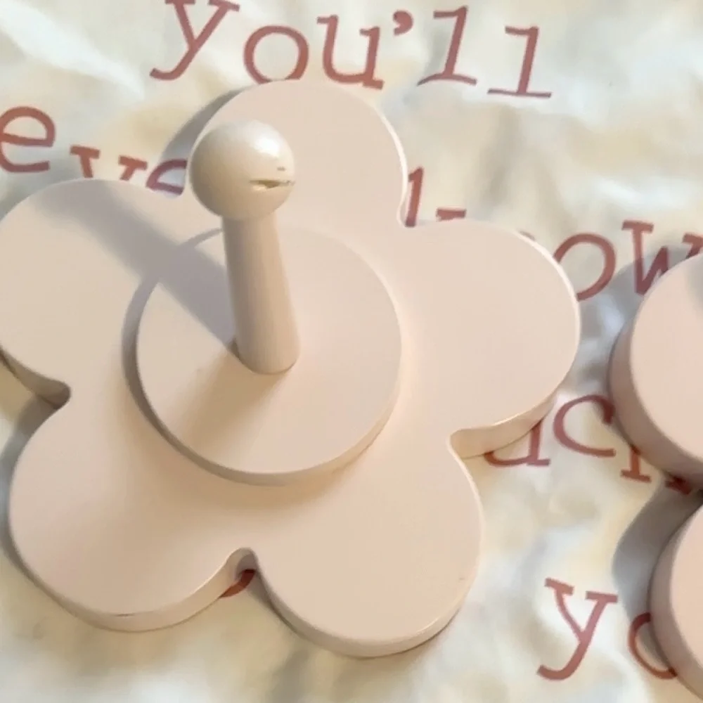 The Land of Nod Pink Flower Wall Hooks/Pegs